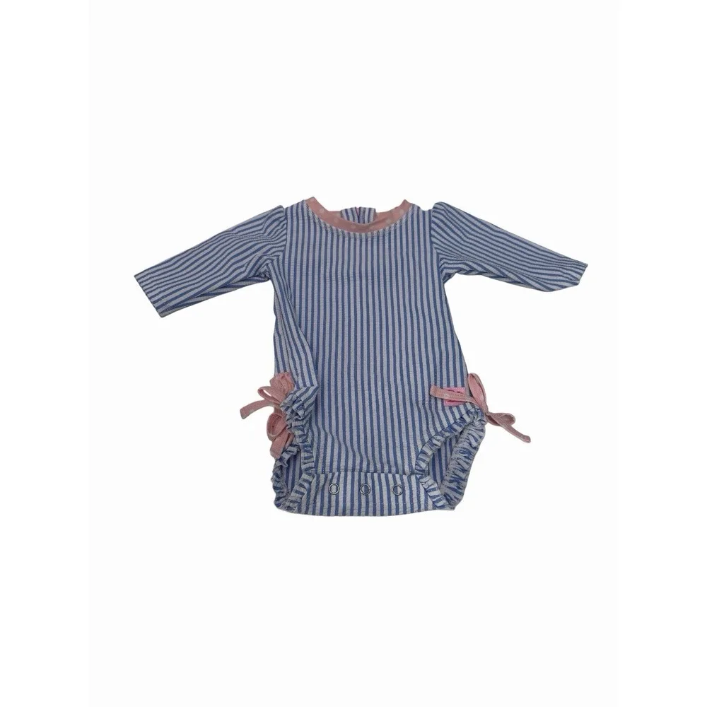 Ruffle Butts Baby 0-3 Months Rash Guard  Swimsuit Long Sleeve